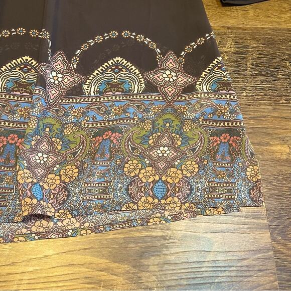 Soft Surroundings Sheer Brown Floral Bohemian Blouse Women's Size Medium - Picture 2 of 8